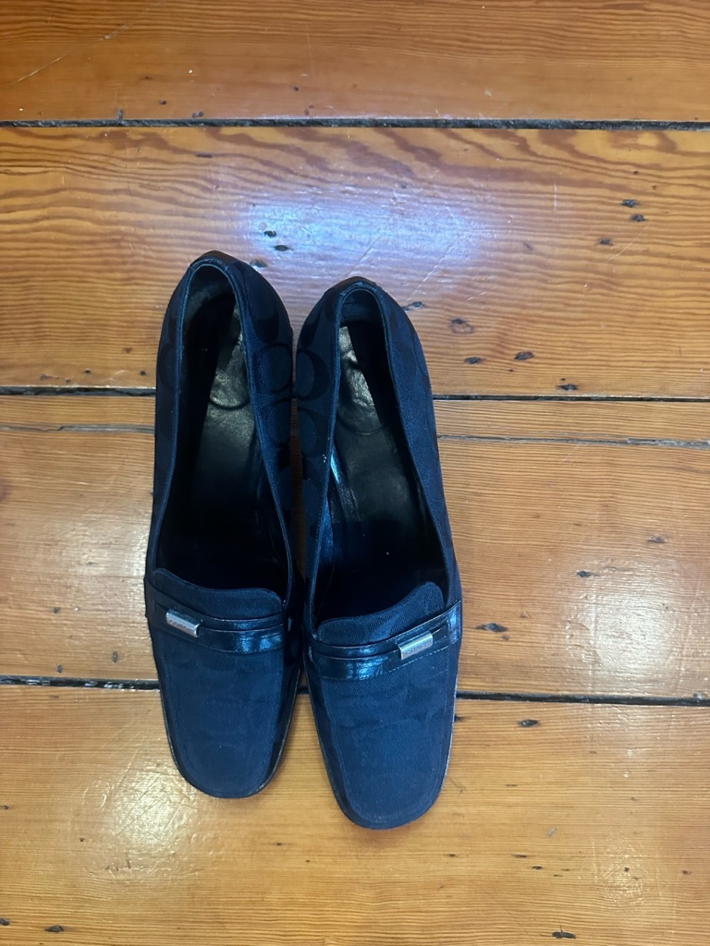 Women's Black Suede Loafers with Polished Trim